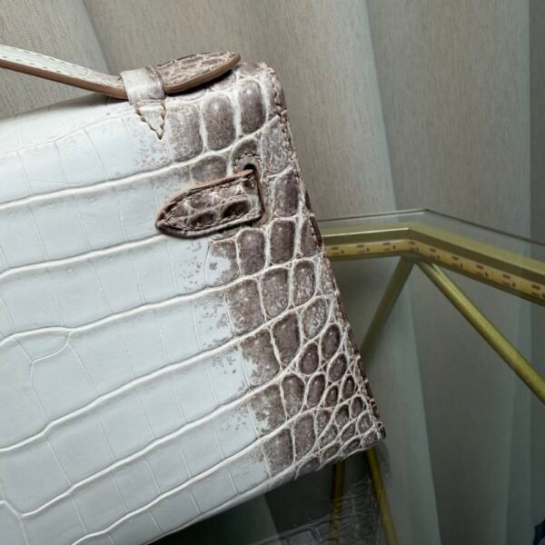 Kelly Pochette Style Himalaya Niloticus Crocodile Palladium Hardware Kelly Pochette Style Himalaya Niloticus Crocodile Palladium Hardware
