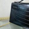 Kelly Pochette Style Black Matte Alligator Palladium Hardware