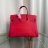 Birkin Retourne 25 Style Rouge Casaque Togo and Shiny Niloticus Crocodile Touch Gold Hardware