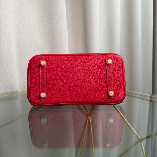 Birkin Retourne 25 Style Rouge Casaque Togo and Shiny Niloticus Crocodile Touch Gold Hardware