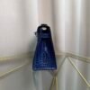 Kelly Pochette Style Bleu Electrique Shiny Porosus Crocodile Palladium Hardware