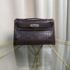 Kelly Pochette Style Ebene Matte Niloticus Crocodile Palladium Hardware Kelly Pochette Style Ebene Matte Niloticus Crocodile Palladium Hardware