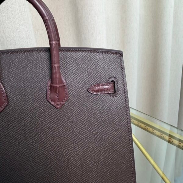 Birkin Sellier 20 Style Matte Rouge Sellier Alligator and Ébène Epsom Faubourg Touch Palladium Hardware