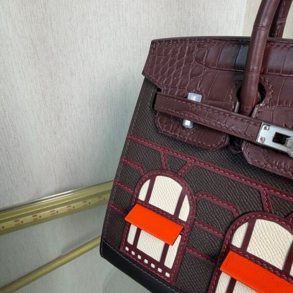 Birkin Sellier 20 Style Matte Rouge Sellier Alligator and Ébène Epsom Faubourg Touch Palladium Hardware