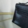 Kelly Pochette Style Black Shiny Lizard Gold Hardware