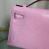 Kelly Pochette Style Rose Sakura Shiny Lizard Palladium Hardware Kelly Pochette Style Rose Sakura Shiny Lizard Palladium Hardware