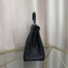 Kelly Retourne 25 Style Black Togo and Shiny Lizard Touch Palladium Hardware