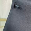 Kelly Retourne 25 Style Black Togo and Shiny Lizard Touch Palladium Hardware