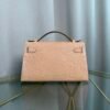 Kelly Pochette Style Beige Shiny Lizard Palladium Hardware