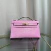 Kelly Pochette Style Rose Sakura Shiny Lizard Gold Hardware Kelly Pochette Style Rose Sakura Shiny Lizard Gold Hardware