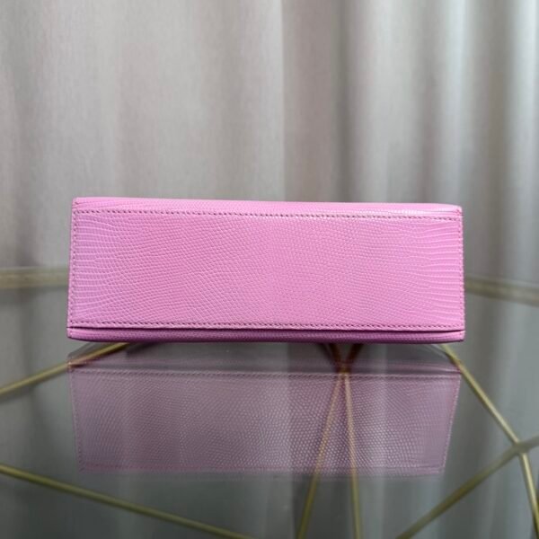 Kelly Pochette Style Rose Sakura Shiny Lizard Gold Hardware Kelly Pochette Style Rose Sakura Shiny Lizard Gold Hardware