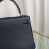 Kelly Retourne 25 Style Black Togo and Shiny Lizard Touch Gold Hardware
