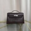 Kelly Pochette Style Ebene Shiny Lizard Palladium Hardware