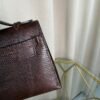 Kelly Pochette Style Ebene Shiny Lizard Palladium Hardware