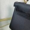 Kelly Retourne 28 Style Black Togo and Shiny Lizard Touch Gold Hardware