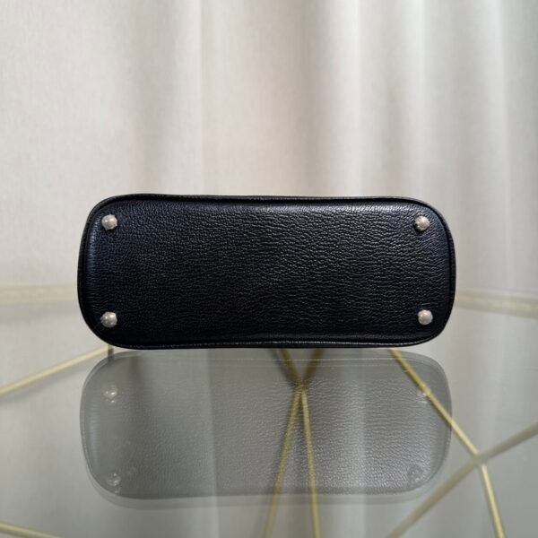 Bolide Mini Style Black Chevre Mysore and Natural Niloticus Lizard Touch Palladium Hardware