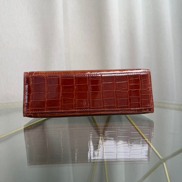 Kelly Pochette Style Miel Shiny Niloticus Crocodile Palladium Hardware Kelly Pochette Style Miel Shiny Niloticus Crocodile Palladium Hardware