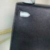 Kelly Sellier 25 Style Black and Bleu Brume Chevre Mysore Palladium Hardware