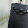 Kelly Sellier 25 Style Black Chevre Mysore Palladium Hardware
