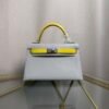 Kelly Mini Sellier 20 Style Gris Perle and Lime Chevre Mysore Palladium Hardware Kelly Mini Sellier 20 Style Gris Perle and Lime Chevre Mysore Palladium Hardware