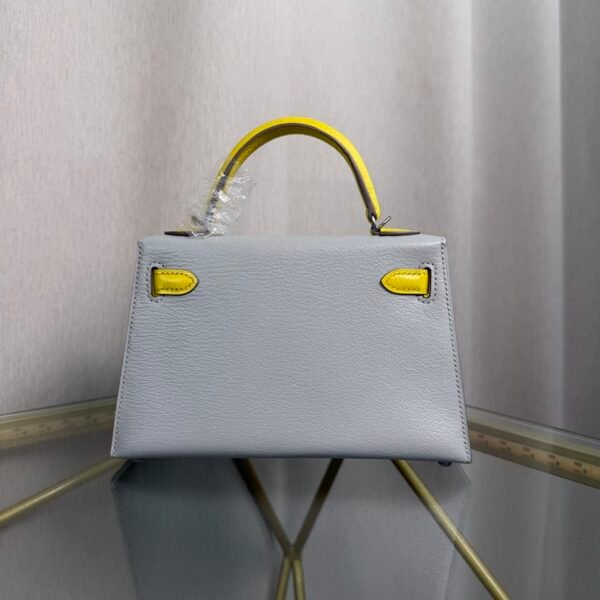 Kelly Mini Sellier 20 Style Gris Perle and Lime Chevre Mysore Palladium Hardware Kelly Mini Sellier 20 Style Gris Perle and Lime Chevre Mysore Palladium Hardware