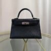 Kelly Sellier 20 Black Verso Chèvre Mysore Palladium Hardware