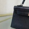 Kelly Sellier 20 Black Verso Chèvre Mysore Palladium Hardware