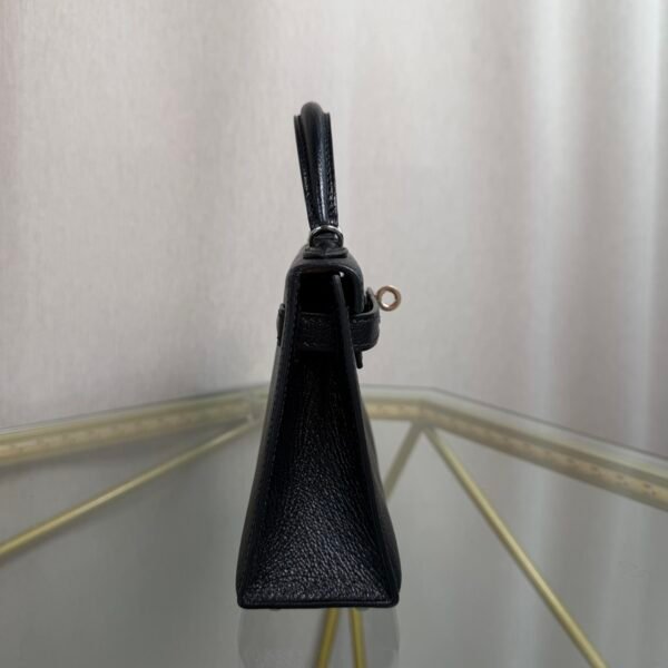 Kelly Sellier 20 Black Verso Chèvre Mysore Palladium Hardware