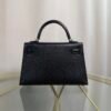 Kelly Sellier 20 Black Verso Chèvre Mysore Palladium Hardware