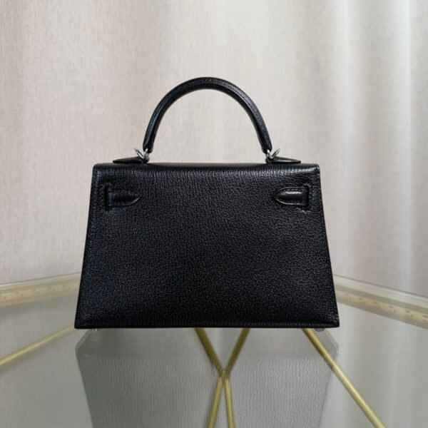 Kelly Sellier 20 Black Verso Chèvre Mysore Palladium Hardware