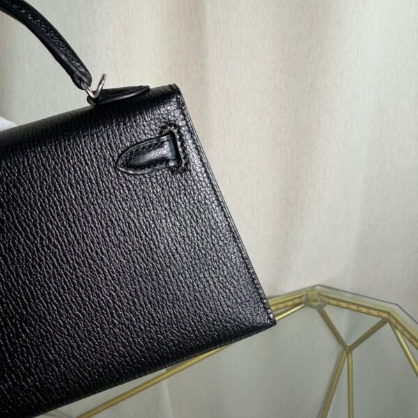 Kelly Sellier 20 Black Verso Chèvre Mysore Palladium Hardware