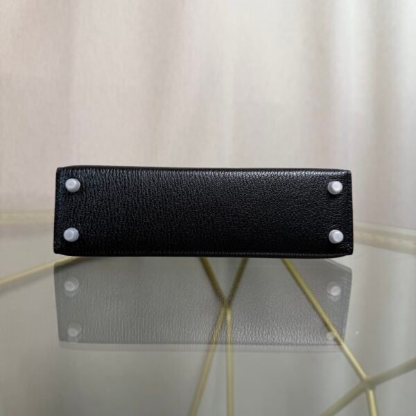 Kelly Sellier 20 Black Verso Chèvre Mysore Palladium Hardware
