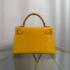 Kelly Sellier 20 Jaune Ambre Chèvre Mysore Palladium Hardware