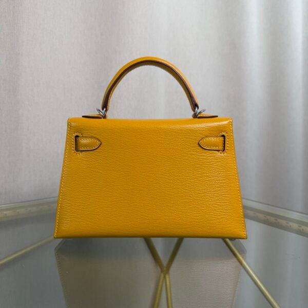 Kelly Sellier 20 Jaune Ambre Chèvre Mysore Palladium Hardware
