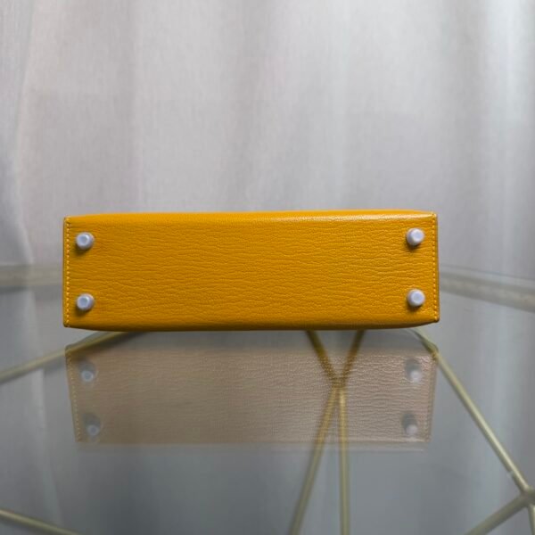 Kelly Sellier 20 Jaune Ambre Chèvre Mysore Palladium Hardware