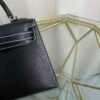 Kelly Sellier 20 Black Verso Gris Perle Chèvre Mysore Palladium Hardware
