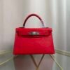 Kelly Sellier 20 Rouge Casaque Verso Rose Bubblegum Chèvre Mysore Palladium Hardware
