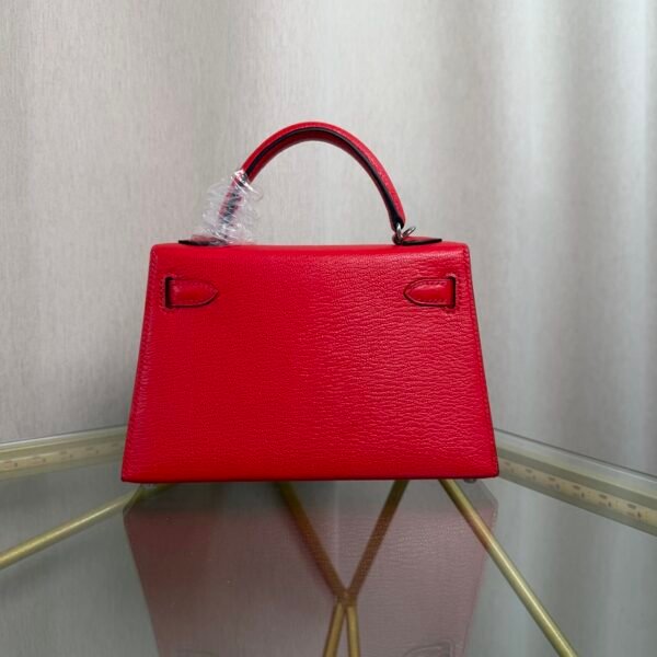 Kelly Sellier 20 Rouge Casaque Verso Rose Bubblegum Chèvre Mysore Palladium Hardware