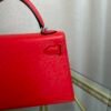 Kelly Sellier 20 Rouge Casaque Verso Rose Bubblegum Chèvre Mysore Palladium Hardware