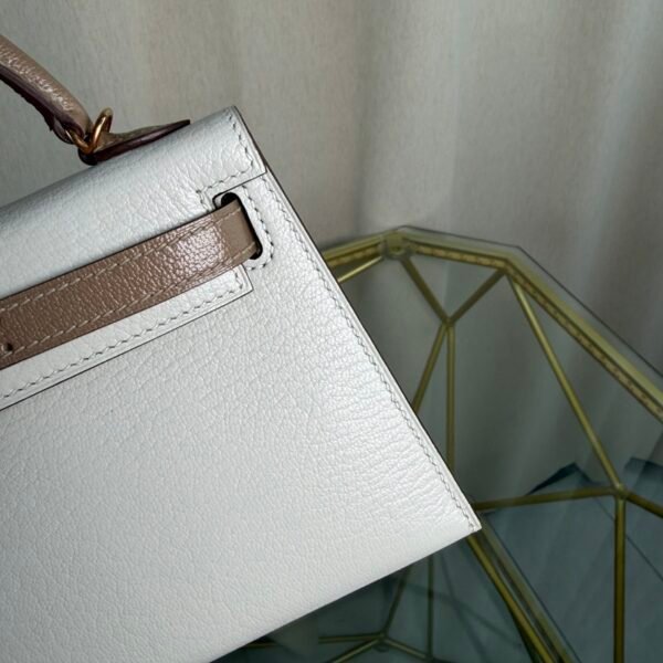 Kelly Sellier 20 Style Gris Perle ,Gris Galaxie Bicolor Chèvre Mysore Rose Gold Hardware Kelly Sellier 20 Style Gris Perle ,Gris Galaxie Bicolor Chèvre Mysore Rose Gold Hardware