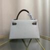 Kelly Sellier 20 Style Gris Perle ,Gris Galaxie Bicolor Chèvre Mysore Rose Gold Hardware Kelly Sellier 20 Style Gris Perle ,Gris Galaxie Bicolor Chèvre Mysore Rose Gold Hardware