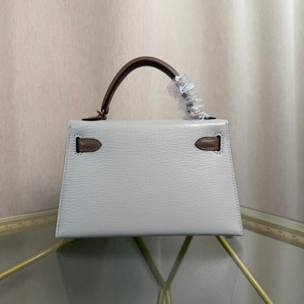 Kelly Sellier 20 Style Gris Perle ,Gris Galaxie Bicolor Chèvre Mysore Rose Gold Hardware Kelly Sellier 20 Style Gris Perle ,Gris Galaxie Bicolor Chèvre Mysore Rose Gold Hardware