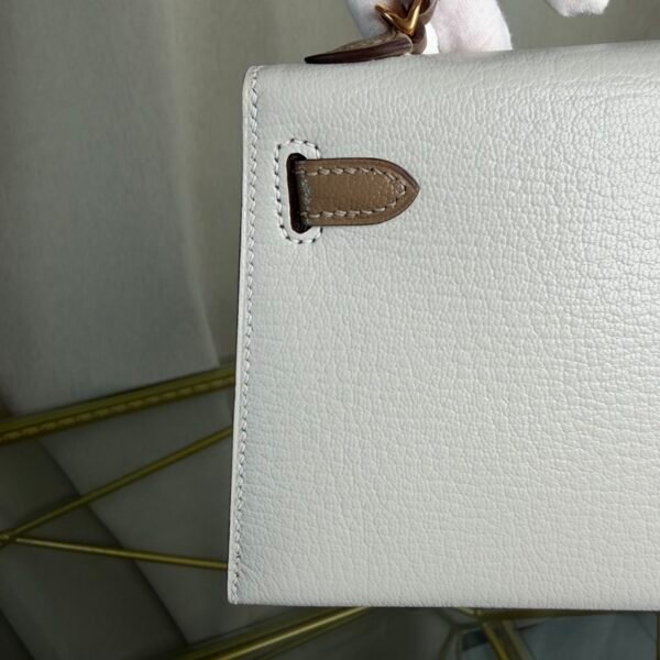 Kelly Sellier 20 Style Gris Perle ,Gris Galaxie Bicolor Chèvre Mysore Rose Gold Hardware Kelly Sellier 20 Style Gris Perle ,Gris Galaxie Bicolor Chèvre Mysore Rose Gold Hardware