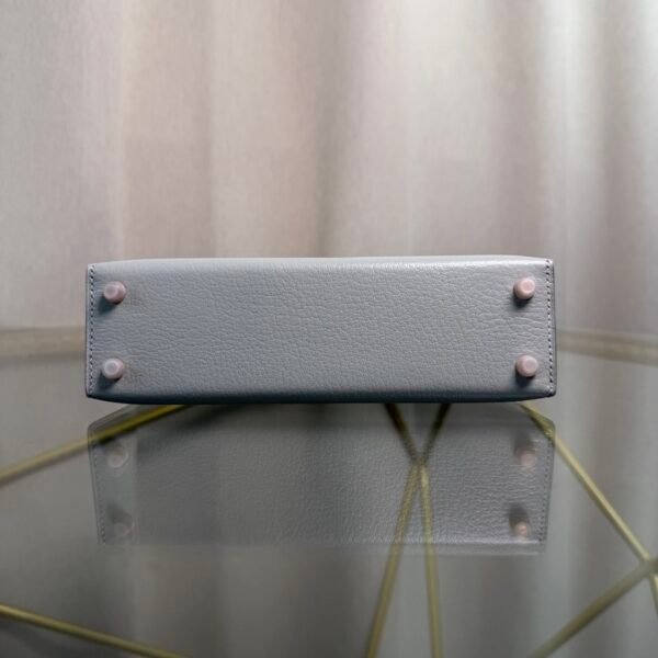 Kelly Sellier 20 Style Gris Perle ,Gris Galaxie Bicolor Chèvre Mysore Rose Gold Hardware Kelly Sellier 20 Style Gris Perle ,Gris Galaxie Bicolor Chèvre Mysore Rose Gold Hardware