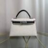Kelly Sellier 20 Nata, Black Chèvre Mysore Palladium Hardware