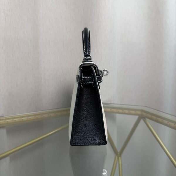 Kelly Sellier 20 Nata, Black Chèvre Mysore Palladium Hardware