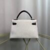 Kelly Sellier 20 Nata, Black Chèvre Mysore Palladium Hardware