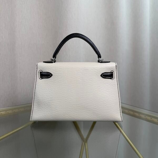 Kelly Sellier 20 Nata, Black Chèvre Mysore Palladium Hardware