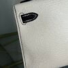 Kelly Sellier 20 Nata, Black Chèvre Mysore Palladium Hardware