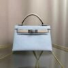 Kelly Sellier 20 Style Bleu Brume ,Nata Bicolor Chèvre Mysore Palladium Hardware